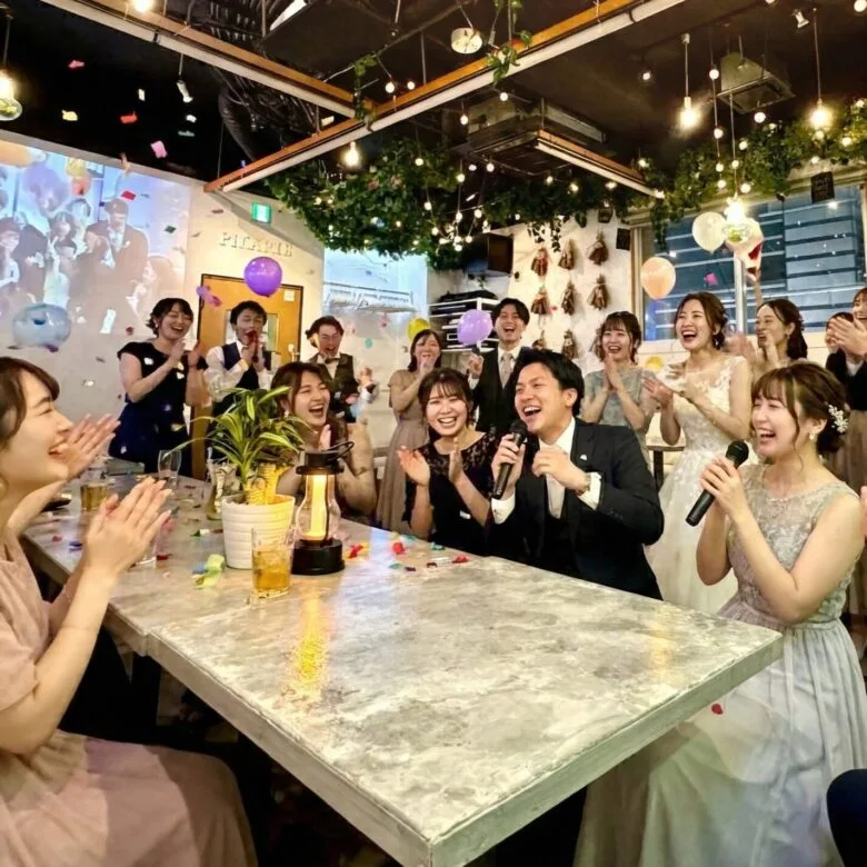 マイクを使った忘年会の演出