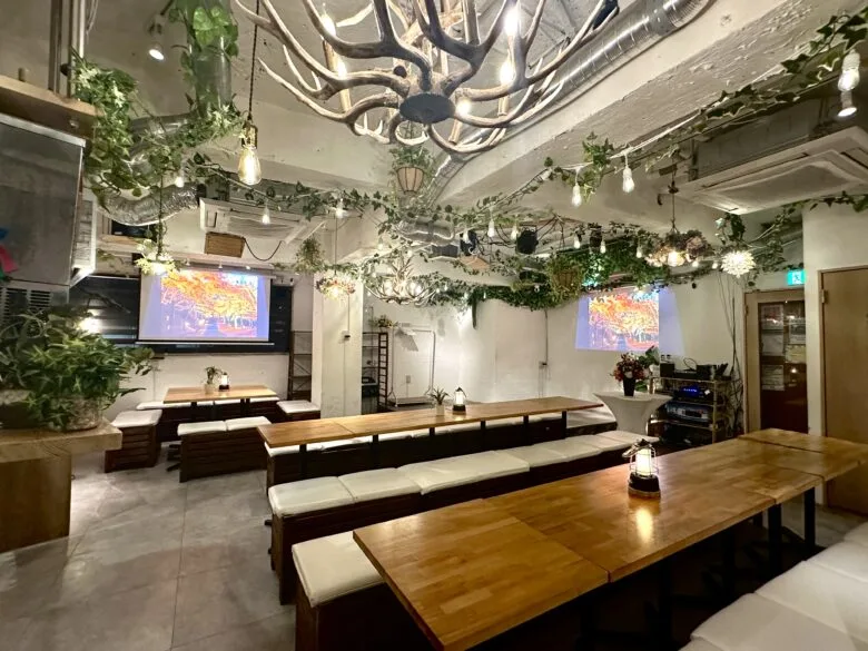 渋谷×貸切×グランピングBBQ「渋谷ガーデンパティオ」夜内観イメージ