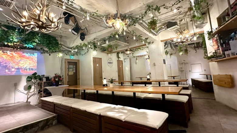 渋谷×貸切パーティー×送別会×100人「渋谷ガーデンパティオ」夜内観１