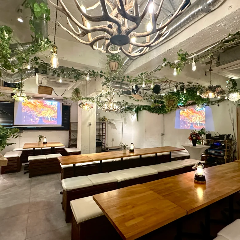 渋谷×貸切×グランピングBBQ「渋谷ガーデンパティオ」夜内観