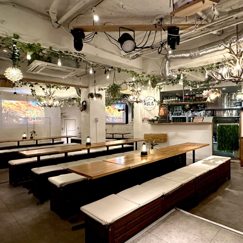 渋谷ガーデンパティオ 貸切フロア夜内観