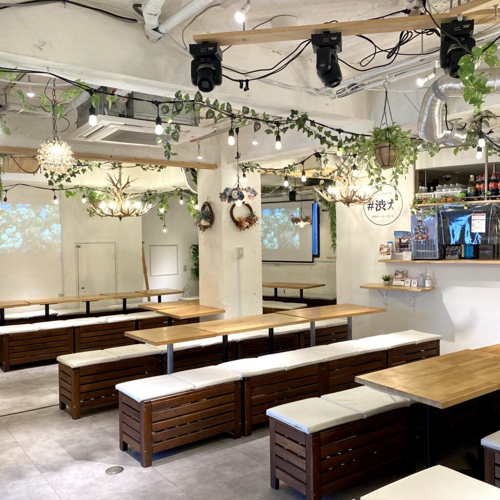 渋谷ガーデンパティオは、貸切に特化したおしゃれ居酒屋です！
20人・３0人・40人～最大100人など渋谷のペット可パーティーはお任せください！